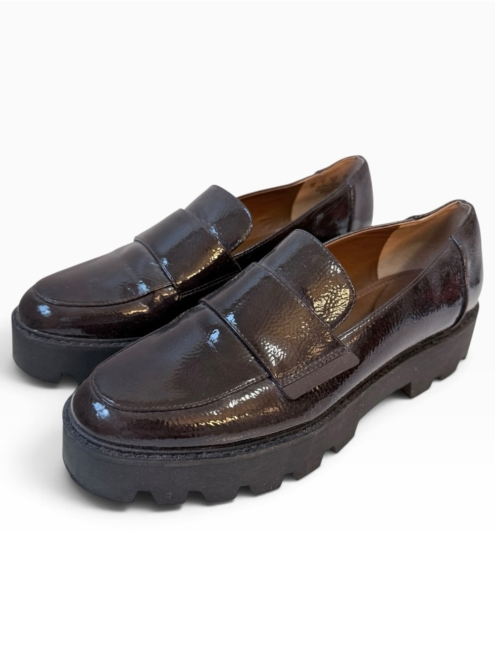 Franco Sarto Brindy Lug Sole Platform Loafer Rich Brown Size 8M